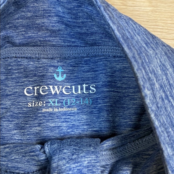 Crewcuts Boy’s Heathered Blue 1/4 Zip-Up Active Casual Long Sleeve Top XL 12/14 - Picture 2 of 5